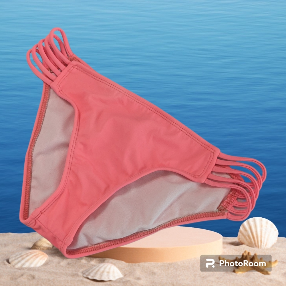 Hurley Strappy Orange Bikini Swim Bottom. Women's Small